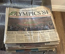 1984 OLYMPIC GAMES Vintage Newspaper LA Times (Complete Set of 24) picture