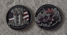 911 25th Anniversary Never Forget Heroes Challenge Coin 9/11 World Trade Centers picture