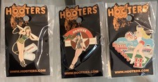 3 New Hooters Collector's Pins 2 Military RARE MLB Texas Baseball  picture