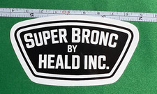 Heald Super Bronc Logo Sticker 3.5x2.25 Vintage Minibike Decal Restored picture