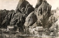 Cottage Sylvan Lake Custer SD South Dakota 1911 RPPC Photo Postcard COPY picture