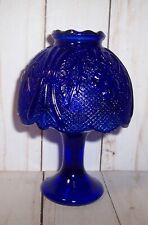 Vintage Indiana Depression Glass Cobalt Blue Fairy Lamp ~Beautiful picture
