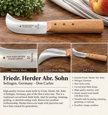 Vtg Don Carlos Skinning Hunting Knife Friedr Herder Abr Sohn NEW  picture