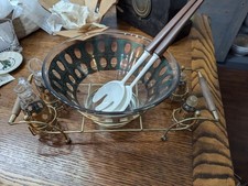 Stunning Vintage Mid Century Starlyte 11 Piece Salad and Spice Set  Rare 22K picture