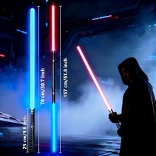 Metal Dueling Lightsaber for Adults & Teens Heavy-Duty Aluminum Hilts, 16-Color picture