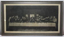 Antique Fishel Adler Schwartz The Last Supper Jesus Framed Engraving 1880 Art NY picture