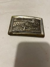 Vintage Allis-Chalmers Bulldozer Crawler Dozer Metal Belt Buckle Ag Heavy Tool picture