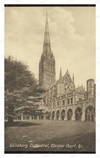 Salisbury England Cloister Court Standard Postcard COPY RPPC picture