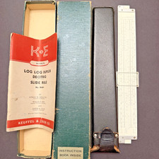 Vintage K&E N9081-3 Slide Rule Complete Box Set with Case Case & N4081 Manual picture