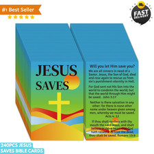240pcs Gospel Tracts Plan of Salvation Cards Pocket Holy Prayer Cards Bible Trac picture