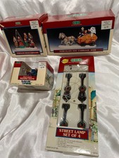 Lemax Village Figurines Christmas Lot Carolers- Hay Carriage Ride-Street Lamp picture