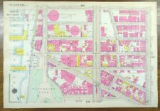 Vintage 1916 HAMILTON HEIGHTS  MANHATTAN NEW YORK CITY NY Land Map G.W. BROMLEY picture