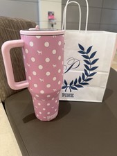 Victoria's Secret PINK x HydroJug 40oz Traveler Water Bottle Pink Dot/Dog NEW picture