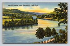 Mohawk Trail Massachusetts Deerfield Valley Scenic Landscape Linen Postcard picture