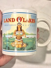 Vintage Land O'Lakes Sweet Cream Butter Advertising Ceramic Mug Cup picture