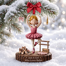 Personalized Ballet Girl Dancing Christmas Ornament Ballerina Stage Ornament picture