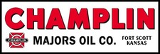Champlin Oil Majors Oil Co. Fort Scott, Kansas New Metal Sign: 6x18 Ships Free picture