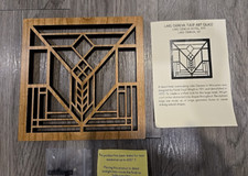 Frank Lloyd Wright Lake Geneva Inn Wisconsin Hardwood Trivet Made In the USA picture