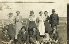 Early 1900s RPPC Postcard Large Family Group Portrait Made in Canada picture