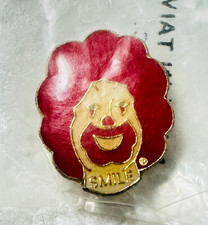 Vintage McDonald’s RONALD MCDONALD Face Smile Crew Tie Tack Lapel Pin picture