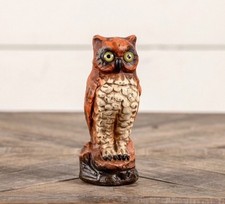 Ragon House Halloween Harvest Vintage Style Orange OWL Figurine 6