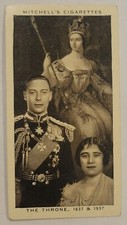 1937 Mitchell's Cigarettes WONDERFUL CENTURY 1837-1937 #1 The Throne (B) picture