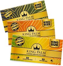 King Palm | King Size | Mixed Flavored Rolling Papers & Tips | 3 Booklet picture