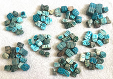 100+ Pieces Small Vintage Egyptian Carved  Stone Scarab Beetle Bead Lot picture