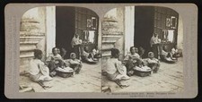 Philippines Beggars outside a church door Manila Philippine Islands Old Photo picture