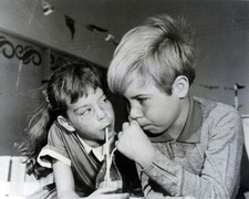 Mary Badham & Stanley Livingston share a soda 24x36 poster picture