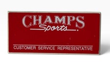 Vintage Champs Sports Customer Representative Name Badge Tag 1990's Retail Store picture