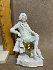 Wolfgang Amadeus Mozart / Fine Hand Painted Porcelain Figurine Of Mozart picture