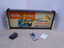 Winchester Teach Boy to shoot LED Display lighted sign lightbox Wall hanging picture