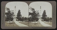 Photo:Chicago Illinois USA Douglas Monument Ellis Park 1905 stereograph picture