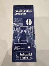 MARTA Bus Route 40 Map - Peachtree Street / Downtown Schedule picture