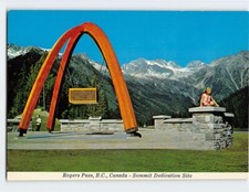 Postcard Summit Dedication Site Rogers Pass British Columbia Canada picture