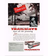 1956 Trailways Bus Dream Aids Vacation Planning Vintage Print Ad picture