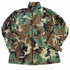 VTG US Military M-65 Field Jacket Sz M Long Woodland Camo 2004 Y2K Army NOS NWOT picture