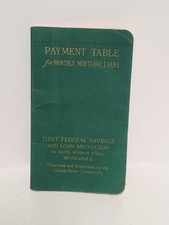 1942 Vintage First Federal Savings & Loan Minneapolis Minnesota Payment Table  picture
