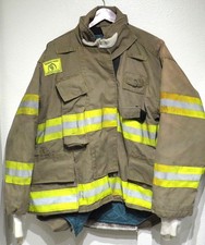 vtg Morning Pride TURNOUT BUNKER COAT sz 48 x 28 x 33 Nomex 2003 Fireman Aramid picture