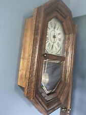 Vintage Howard Miller Chime Wall Clock 612-475 Oak Chimes Excellent Condition picture