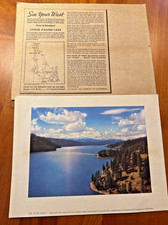 FREE SHIP 1940s See Your West Print and Envelope Coeur d'Alene Idaho picture