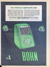 Original 1945 Bohn Ad: Futuristic Retro Modern Dial Speakerphone Telephone Art picture