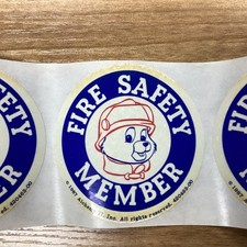 RARE 1987 Teddy Ruxpin FIRE SAFETY MEMBER Stickersx5 Jr Fire Patrol 420463-00 3
