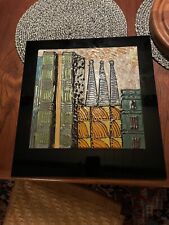 Mid Century Harris Strong Architectural Cityscape Art Tile Twin Towers NY picture