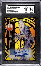 2015 Topps Star Wars High Tek Peter Mayhew AUTO /50 Gold Card Chewbacca SGC 10/7 picture