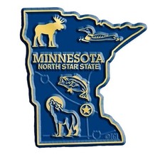 Minnesota the North Star State Map Fridge Magnet picture