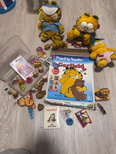 Garfield Plush, Mini Notebook & Pencil Set Lot w/ Odie Arlene Pooky 1978 picture