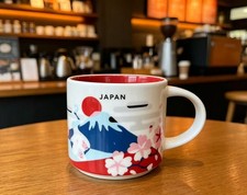 LUXURY NEW Starbucks 14oz Japan You Are Here Mount Fuji Cup Ceramic Coffee Mug picture