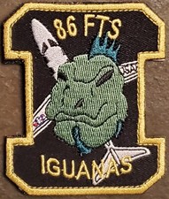 USAF PATCH 86th FTS FLYING TRAINING SQUADRON IGUANAS COLOR LAUGHLIN AFB, TX NOS picture
